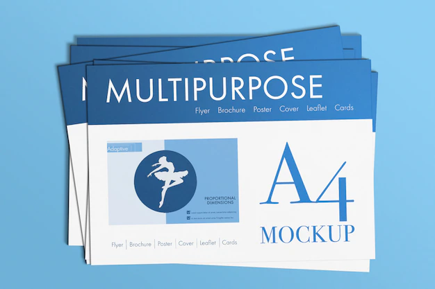 Free PSD | Multipurpose a4 papers mockup