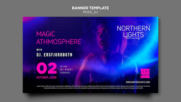 Free PSD | Music dj banner template