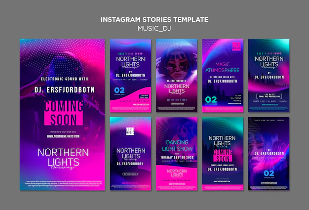 Free PSD | Music dj instagram stories