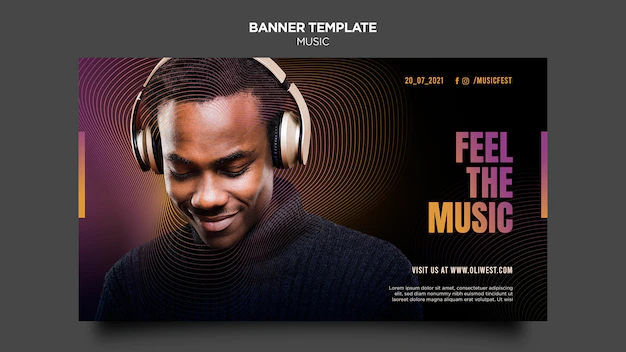 Free PSD | Music festival banner template