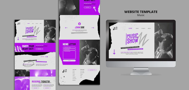 Free PSD | Music show web design template