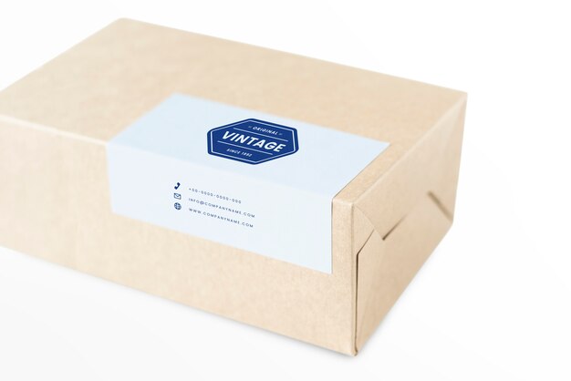 Free PSD | Natural paper box packaging mockup