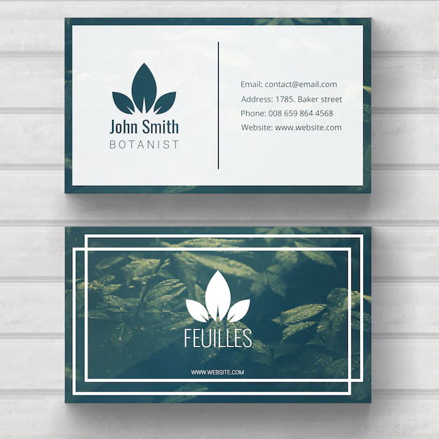 Free PSD | Nature business card template