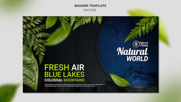 Free PSD | Nature horizontal banner template