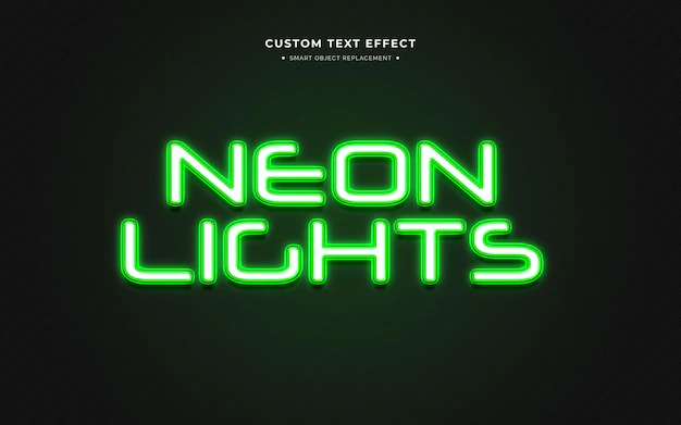 Free PSD | Neon 3d text style effect