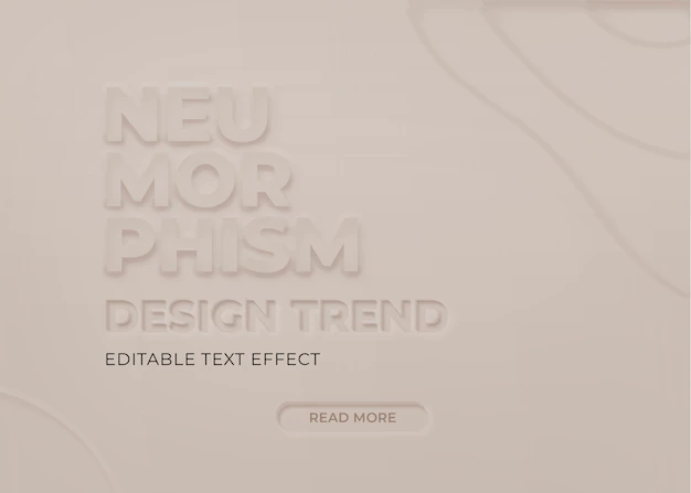 Free PSD | Neumorphic text effect