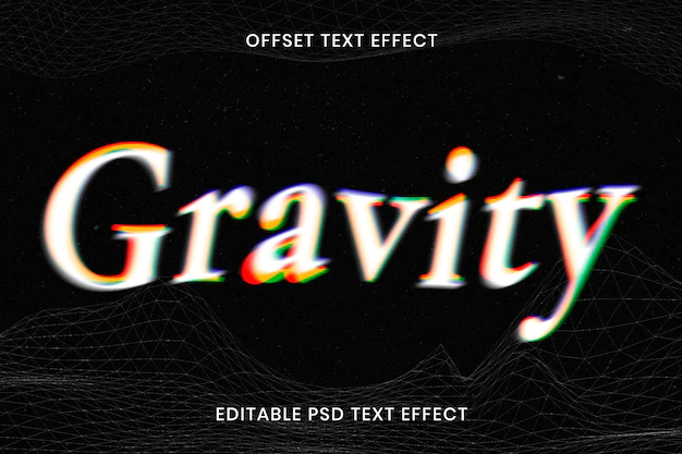 Free PSD | Offset text effect psd editable template