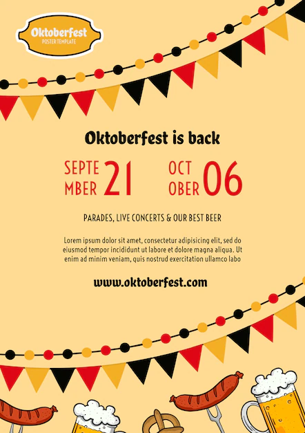 Free PSD | Oktoberfest flyer template