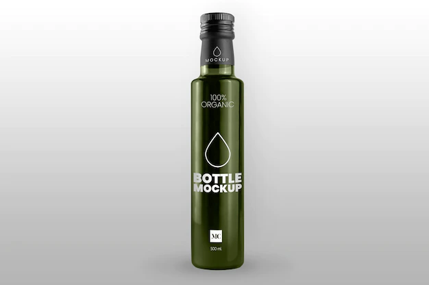 Free PSD | Olive oil bottle mockup