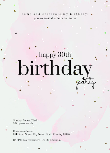 Free PSD | Online party invitation template psd birthday celebration