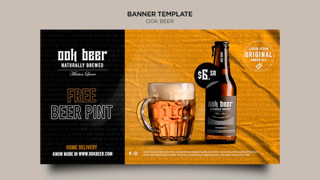 Free PSD | Ook beer banner template