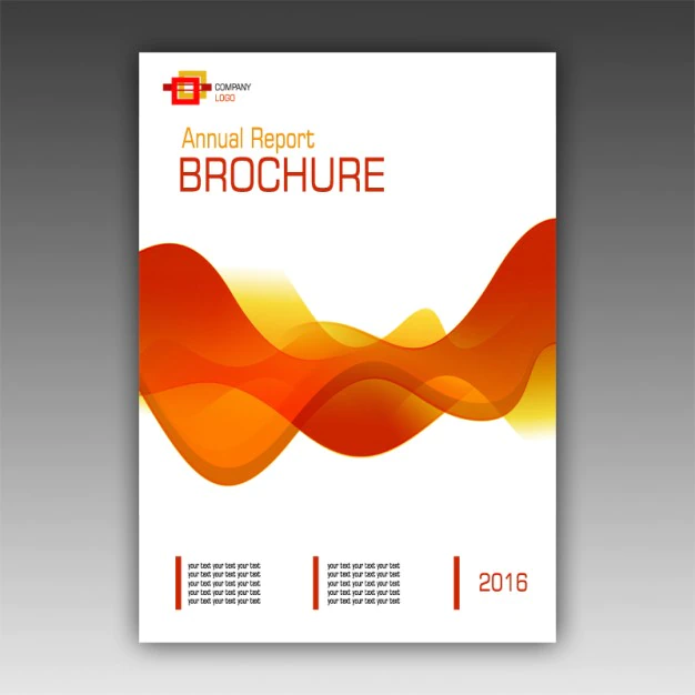 Free PSD | Orange brochure template