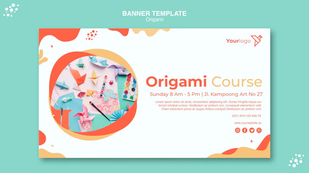 Free PSD | Origami landing page web template