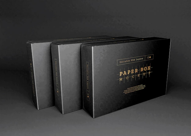 Free PSD | Paper box packaging mockup