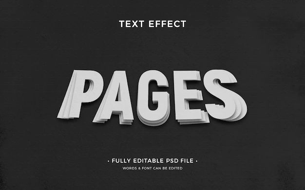 Free PSD | Paper editable text effect dark background