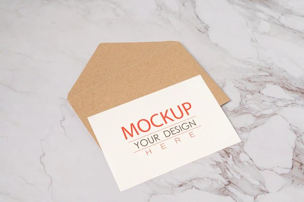 Free PSD | Paper greeting card psd mockup