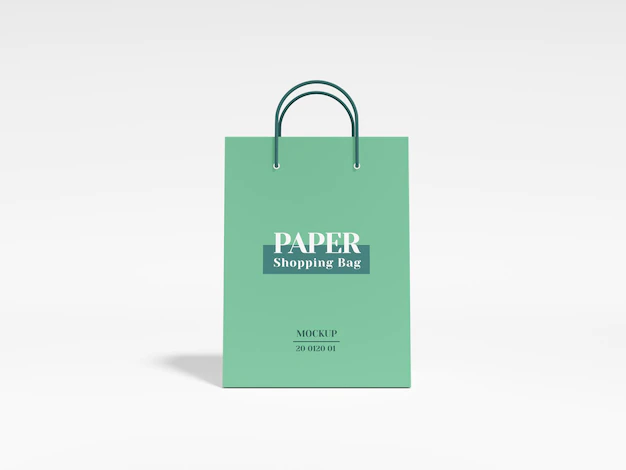 Free PSD | Paper shopping bag branding mockup