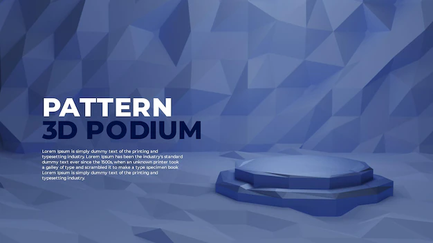 Free PSD | Pattern 3d realistic podium product promo display