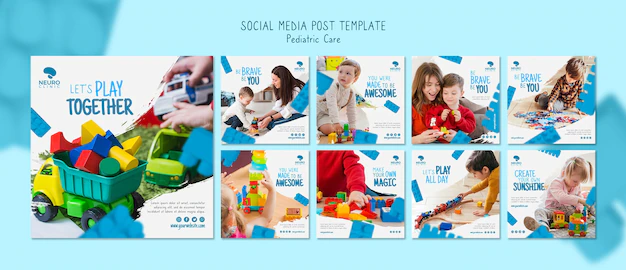 Free PSD | Pediatric care concept social media post