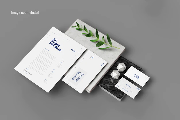 Free PSD | Perspective stationery mockup
