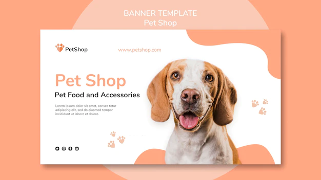 Free PSD | Pet shop banner template