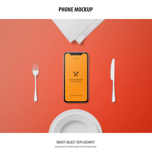 Free PSD | Phone screen mockup