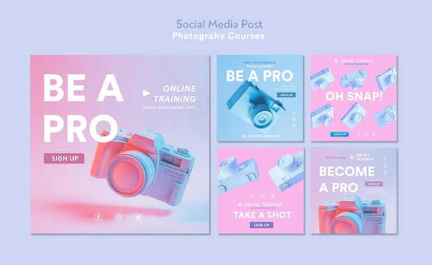 Free PSD | Photography concept social media post template