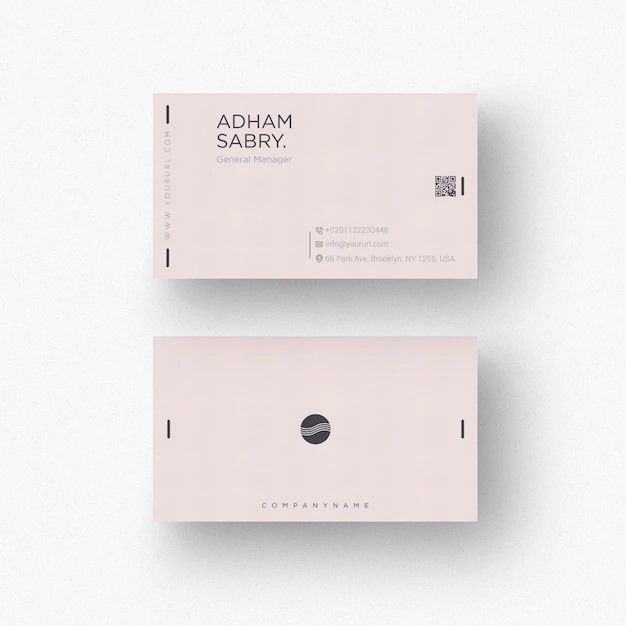 Free PSD | Pink business card