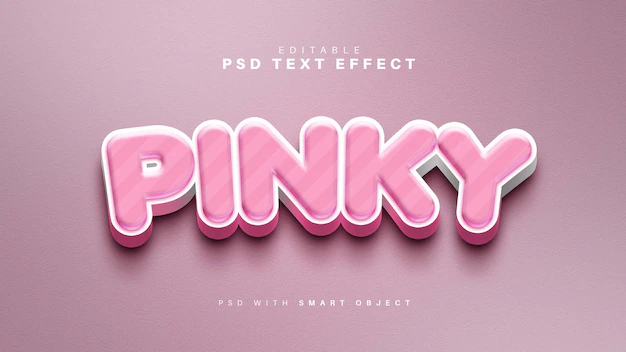 Free PSD | Pinky text effect