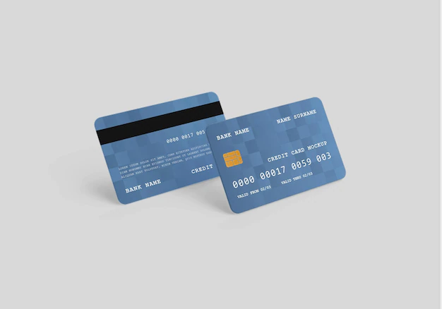 Free PSD | Plastic credit or debit card mockup