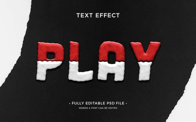 Free PSD | Play text effect