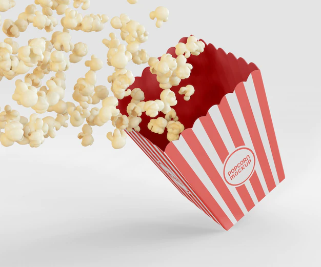 Free PSD | Popcorn box mockup