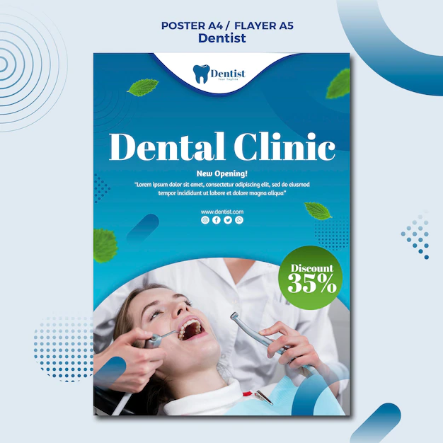 Free PSD | Poster template for dental care