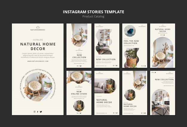 Free PSD | Product catalog instagram stories design template