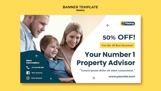 Free PSD | Property advisor banner template