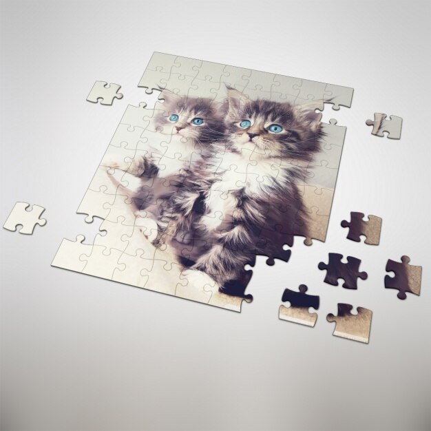 Free PSD | Puzzle mock up design