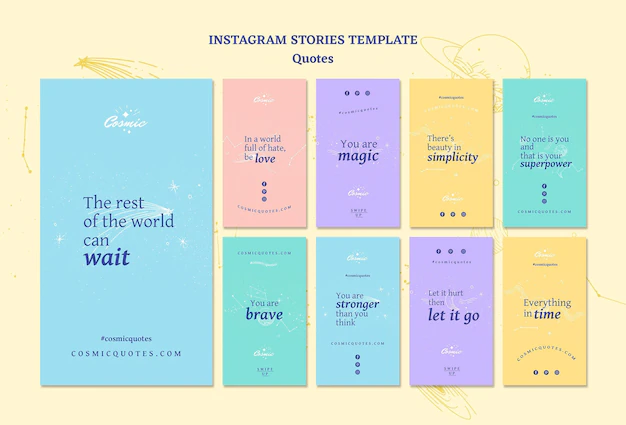 Free PSD | Quotes concept instagram stories template