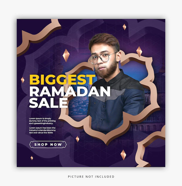 Free PSD | Ramadan sale, social media post template