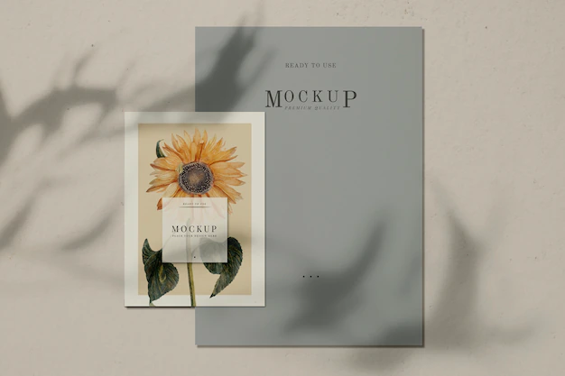 Free PSD | Ready to use sunflower poster mockup