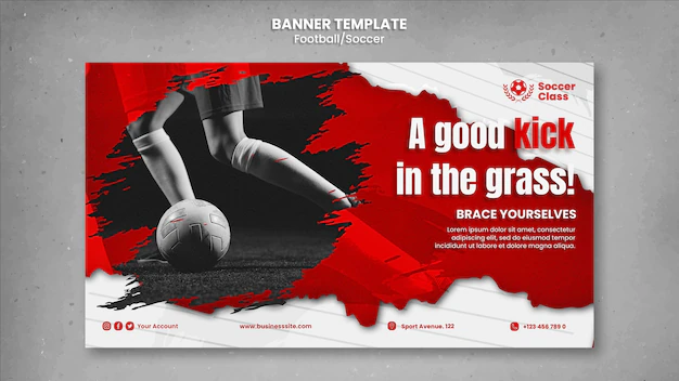 Free PSD | Realistic design of football template