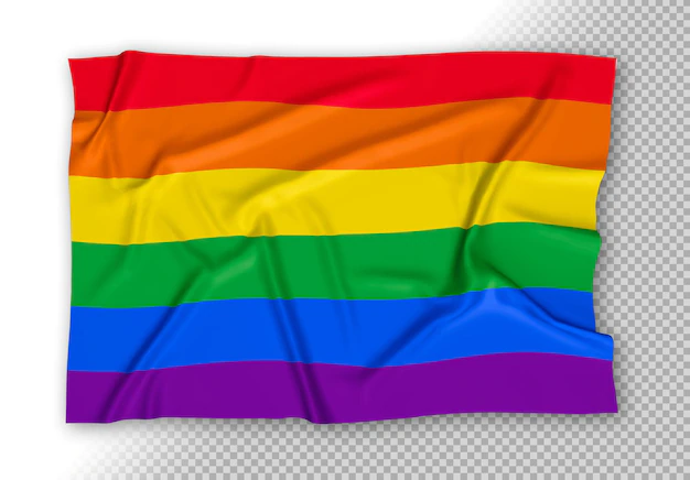 Free PSD | Realistic lgtbi pride flag