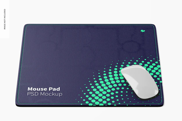 Free PSD | Rectangular mouse pad mockup, frontal view