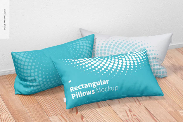 Free PSD | Rectangular pillows set mockup