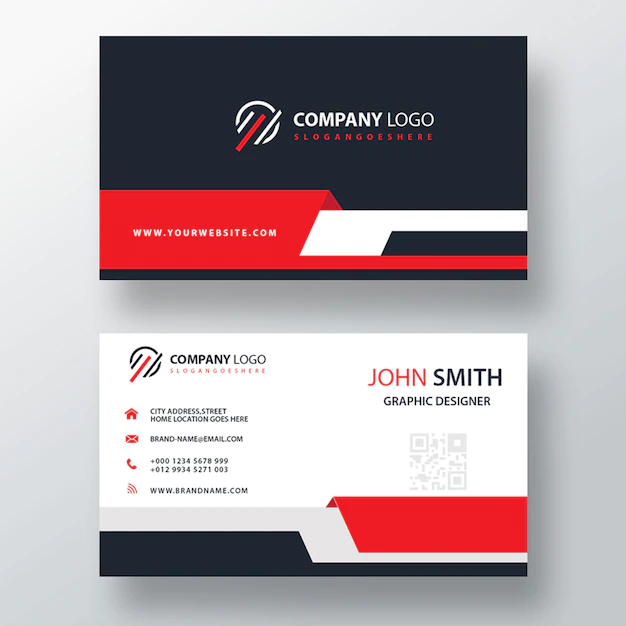 Free PSD | Red business card template