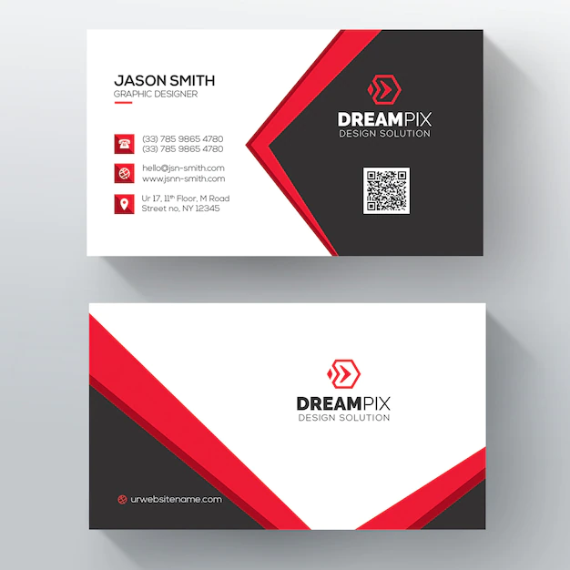 Free PSD | Red elegant corporate card