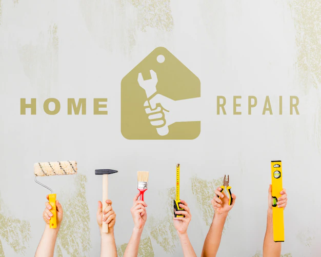 Free PSD | Repair and paint tools for home renovation