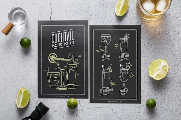 Free PSD | Restaurant menu concept mock-up