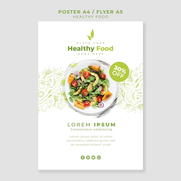 Free PSD | Restaurant poster / flyer template