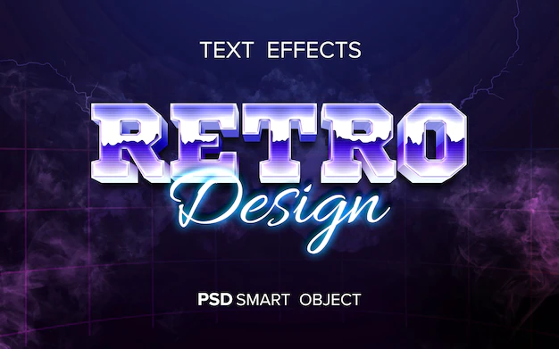 Free PSD | Retro arcade text effect