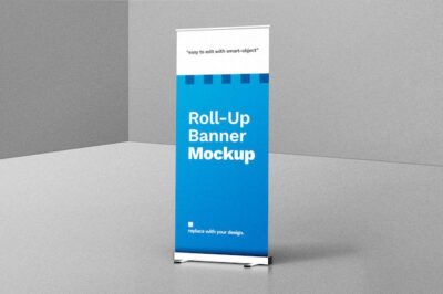 Free PSD | Rollup banner mockup